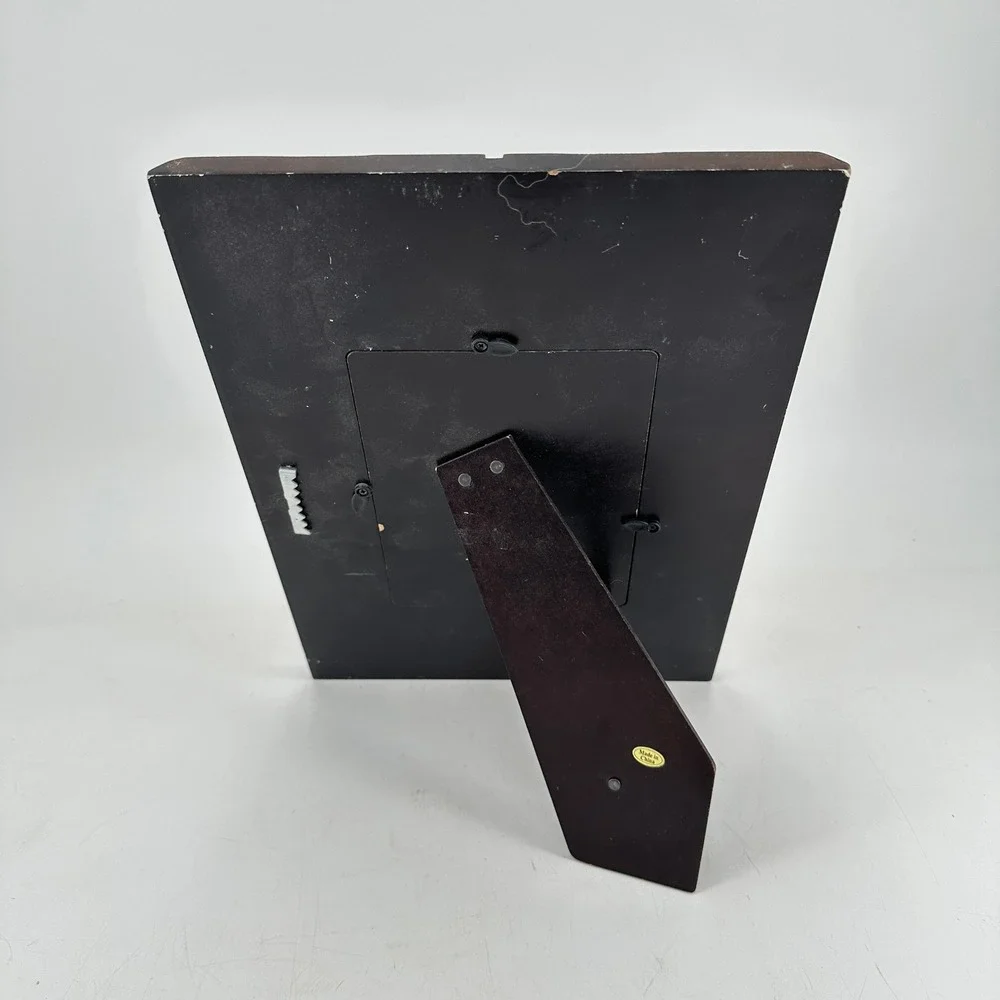 Rustic Distressed Red and Gold Wood Picture Frame Tabletop Wall Mount 4x6 5x7